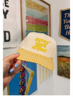 Etta & East Sunny Days Ahead Women's Cream & Yellow Baseball Cap